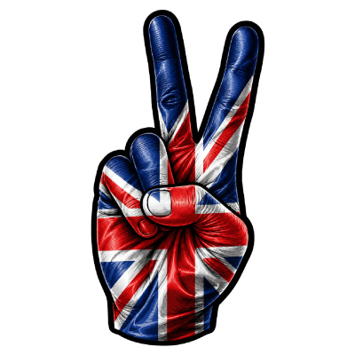 Aufkleber Gro�britannien Flagge Peace Zeichen Friedens Symbol