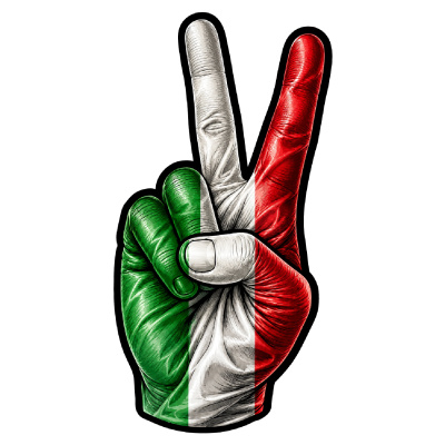 Aufkleber Italien Flagge Peace Zeichen Friedens Symbol