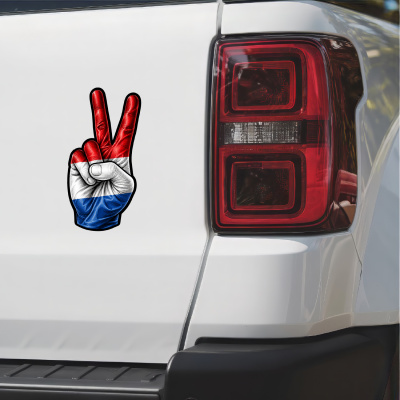Aufkleber Niederlande Flagge Peace Zeichen Friedens Symbol - Ansicht 2