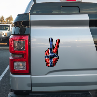 Aufkleber Norwegen Flagge Peace Zeichen Friedens Symbol - Ansicht 2