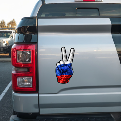 Aufkleber Russland Flagge Peace Zeichen Friedens Symbol - Ansicht 2