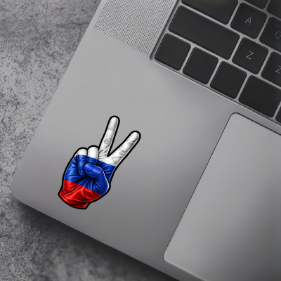 Aufkleber Russland Flagge Peace Zeichen Friedens Symbol - Ansicht 5