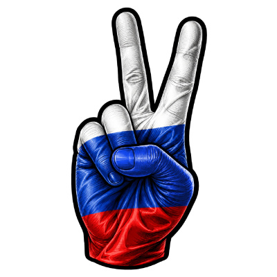 Aufkleber Russland Flagge Peace Zeichen Friedens Symbol