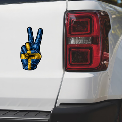 Aufkleber Schweden Flagge Peace Zeichen Friedens Symbol - Ansicht 2