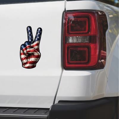 Aufkleber Amerika USA Flagge Peace Zeichen Friedens Symbol - Ansicht 2