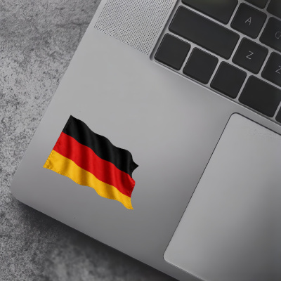 Aufkleber Deutschland Flagge im Wind - Ansicht 5