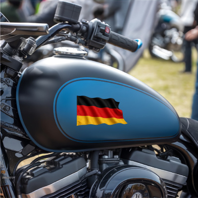 Aufkleber Deutschland Flagge im Wind - Ansicht 7