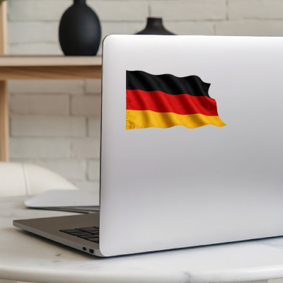 Aufkleber Deutschland Flagge im Wind - Ansicht 8