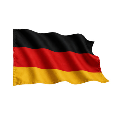 Aufkleber Deutschland Flagge im Wind