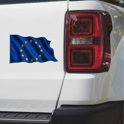 Aufkleber Europa Flagge im Wind - Ansicht 2