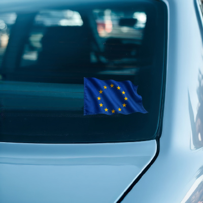 Aufkleber Europa Flagge im Wind - Ansicht 3