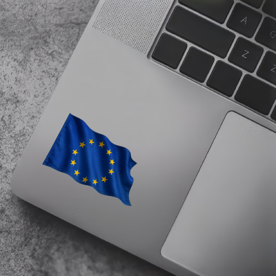 Aufkleber Europa Flagge im Wind - Ansicht 5