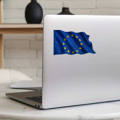Aufkleber Europa Flagge im Wind - Ansicht 8