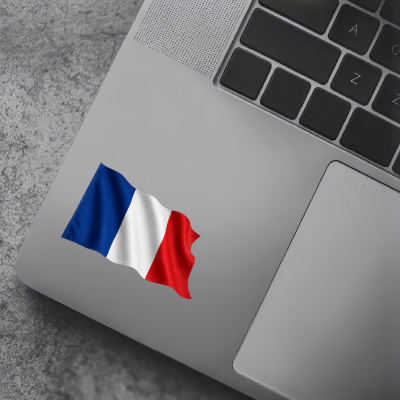 Aufkleber Frankreich Flagge im Wind - Ansicht 5