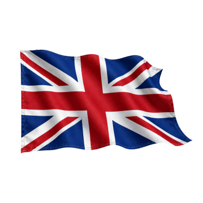 Aufkleber Gro�britannien Flagge im Wind