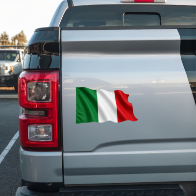 Aufkleber Italien Flagge im Wind - Ansicht 2