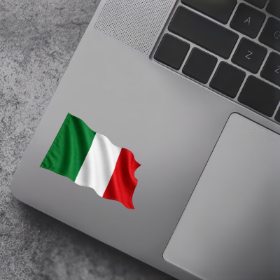 Aufkleber Italien Flagge im Wind - Ansicht 5