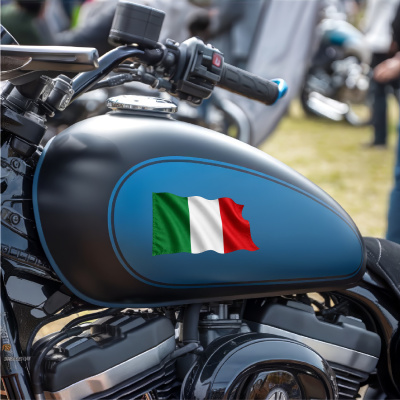 Aufkleber Italien Flagge im Wind - Ansicht 7