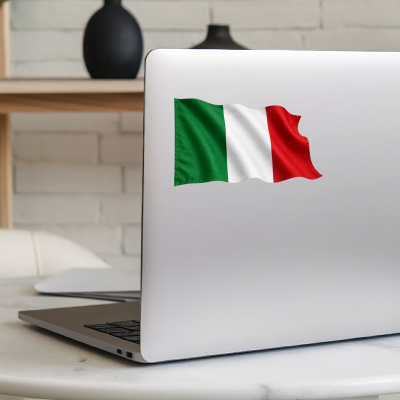 Aufkleber Italien Flagge im Wind - Ansicht 8