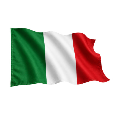 Aufkleber Italien Flagge im Wind