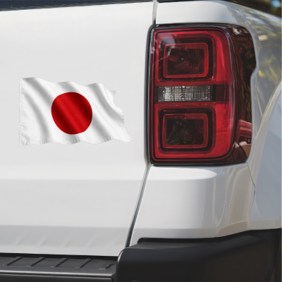 Aufkleber Japan Flagge im Wind - Ansicht 2