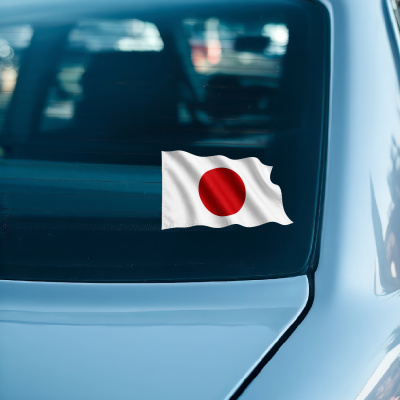 Aufkleber Japan Flagge im Wind - Ansicht 3
