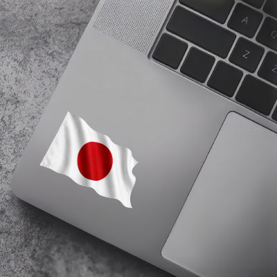 Aufkleber Japan Flagge im Wind - Ansicht 5