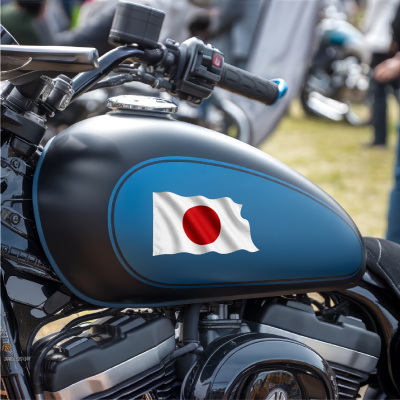 Aufkleber Japan Flagge im Wind - Ansicht 7