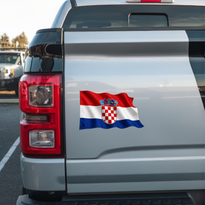 Aufkleber Kroatien Flagge im Wind - Ansicht 2