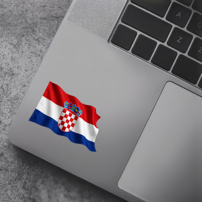 Aufkleber Kroatien Flagge im Wind - Ansicht 5
