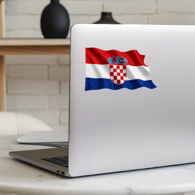 Aufkleber Kroatien Flagge im Wind - Ansicht 8