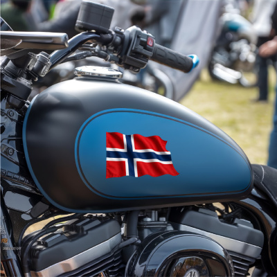 Aufkleber Norwegen Flagge im Wind - Ansicht 7