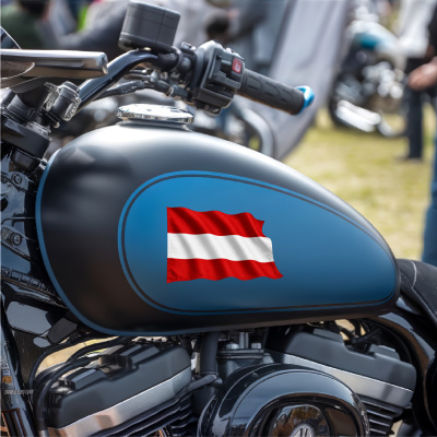Aufkleber �sterreich Flagge im Wind - Ansicht 7