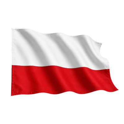 Aufkleber Polen Flagge im Wind