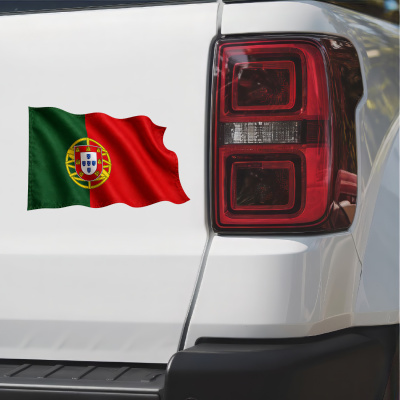 Aufkleber Portugal Flagge im Wind - Ansicht 2