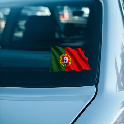 Aufkleber Portugal Flagge im Wind - Ansicht 3