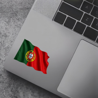Aufkleber Portugal Flagge im Wind - Ansicht 5
