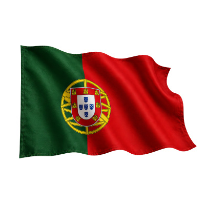 Aufkleber Portugal Flagge im Wind