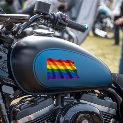 Aufkleber Regenbogen Flagge im Wind - Ansicht 7