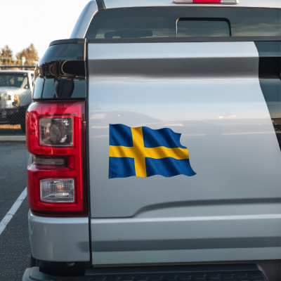 Aufkleber Schweden Flagge im Wind - Ansicht 2