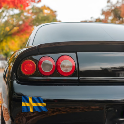 Aufkleber Schweden Flagge im Wind - Ansicht 3