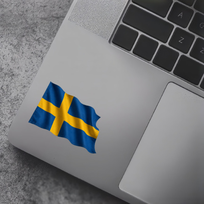 Aufkleber Schweden Flagge im Wind - Ansicht 5