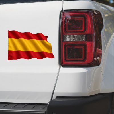 Aufkleber Spanien Flagge im Wind - Ansicht 2