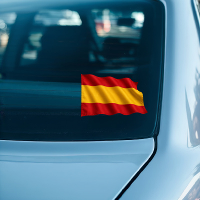 Aufkleber Spanien Flagge im Wind - Ansicht 3
