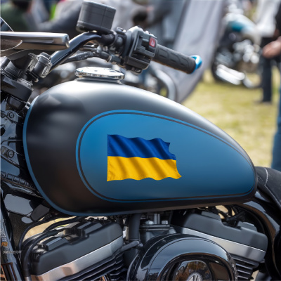 Aufkleber Ukraine Flagge im Wind - Ansicht 7