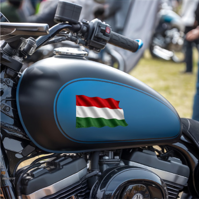 Aufkleber Ungarn Flagge im Wind - Ansicht 7