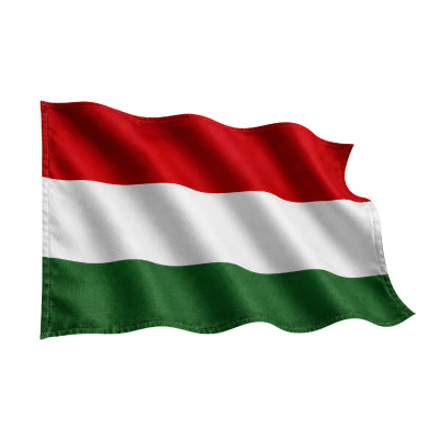 Aufkleber Ungarn Flagge im Wind