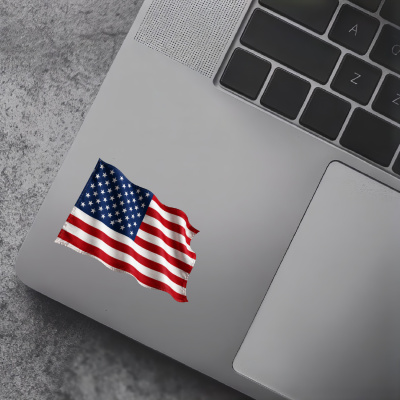 Aufkleber Amerika Usa Flagge im Wind - Ansicht 5