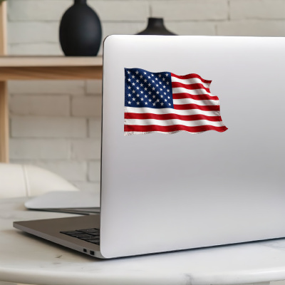 Aufkleber Amerika Usa Flagge im Wind - Ansicht 8