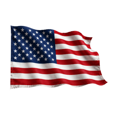 Aufkleber Amerika Usa Flagge im Wind